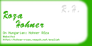 roza hohner business card