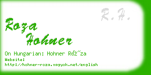 roza hohner business card